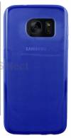 S7 EDGE - TPU Gel Back Case Clear Blue silicone (OEM)